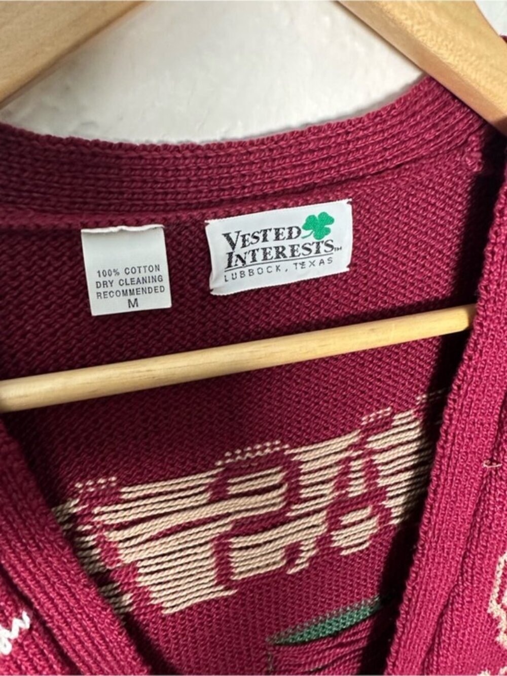 Texas A&M Aggies Vested Interests Medium 100% Cotton Graphic Sweater Vest - Picture 3 of 4